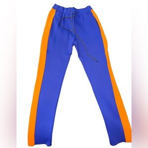 Violet-Orange Sport Pants — Bold Fall-Winter Style